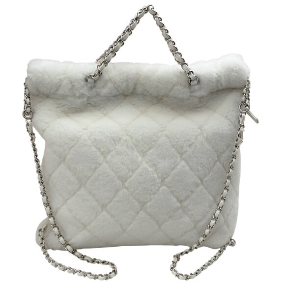 Chanel 2034 White Shearling Backpack main image 4